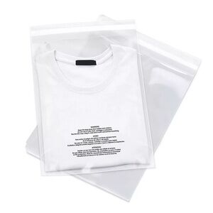 50 Poly‎ Bags 11x14 clear with suffocation warning